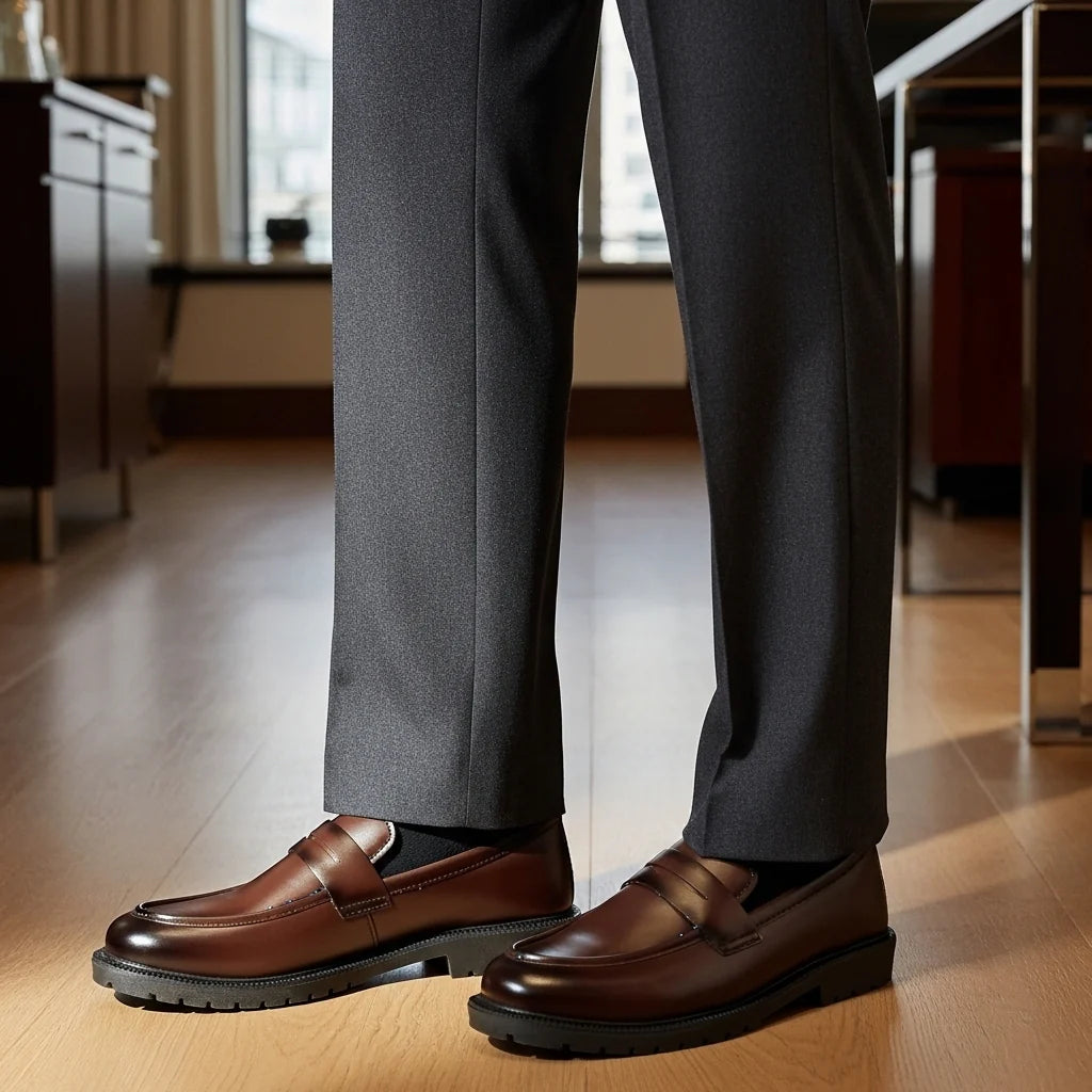 Mate Brown High Sole Classical Loafer | Limited Edition