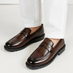 Mate Brown High Sole Classical Loafer | Limited Edition