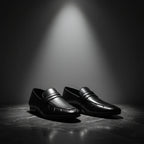 Men’s Black Premium Formal Leather Loafers | Soft Padding Hand-Made Article | All Day Comfort Sale price