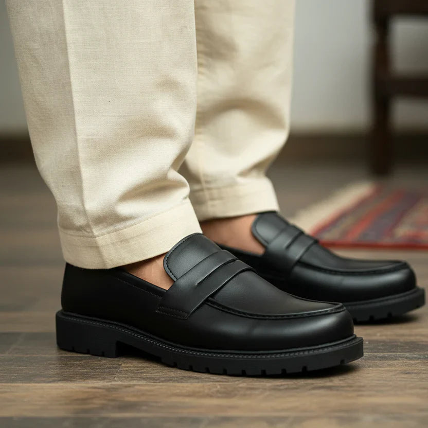 Mate Black High Sole Classical Loafer | Limited Edition